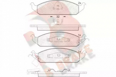 R BRAKE rb1339 -  Комплект тормозных колодок, дисковый тормоз